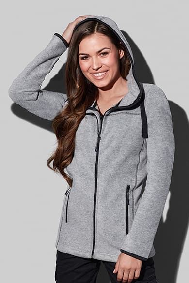 Hooded fleece jacket for women