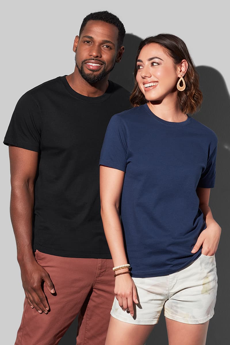 Classic-T Organic - Crew neck T-shirt for men and women model 1