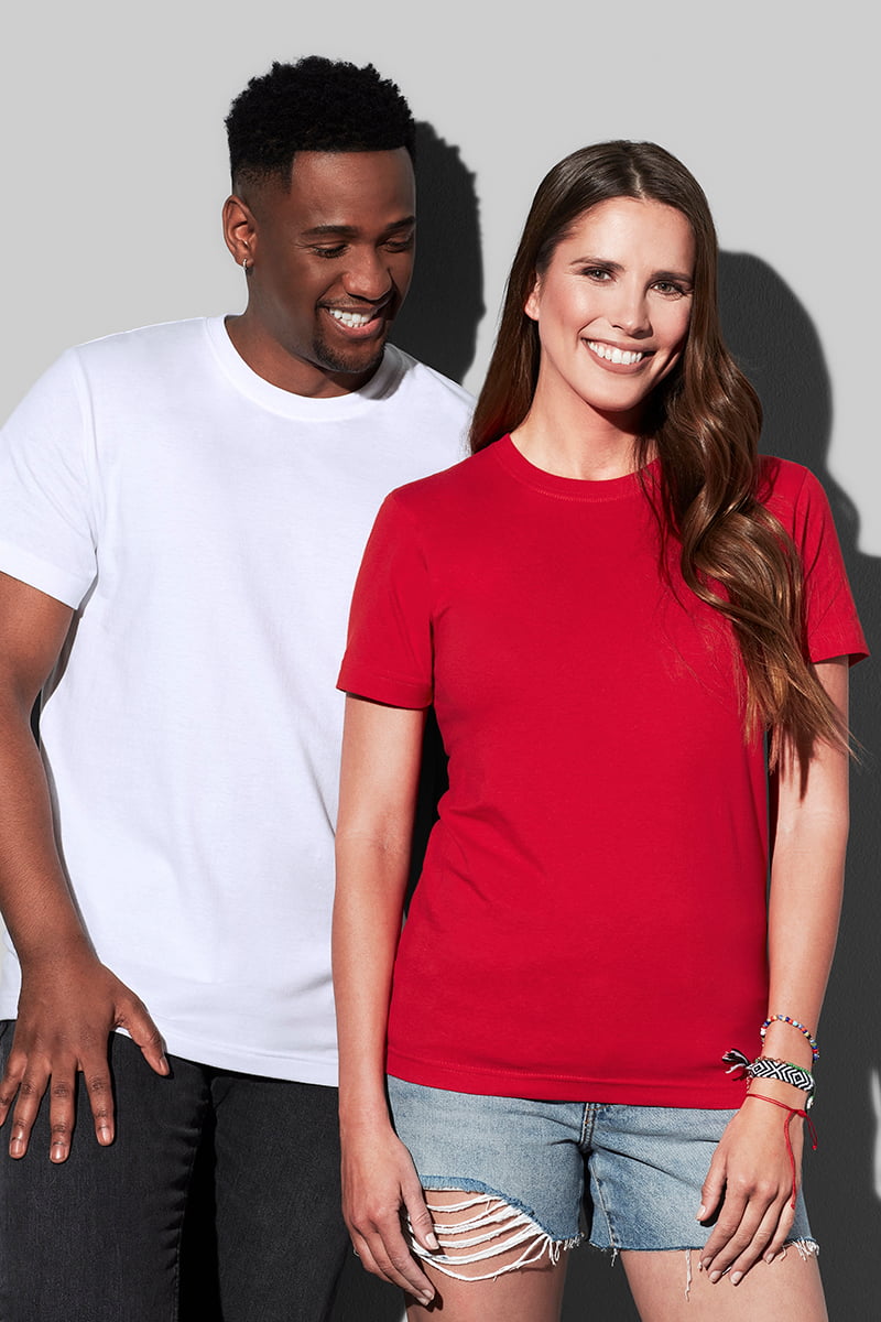 Classic-T Organic - Crew neck T-shirt for men and women model 1