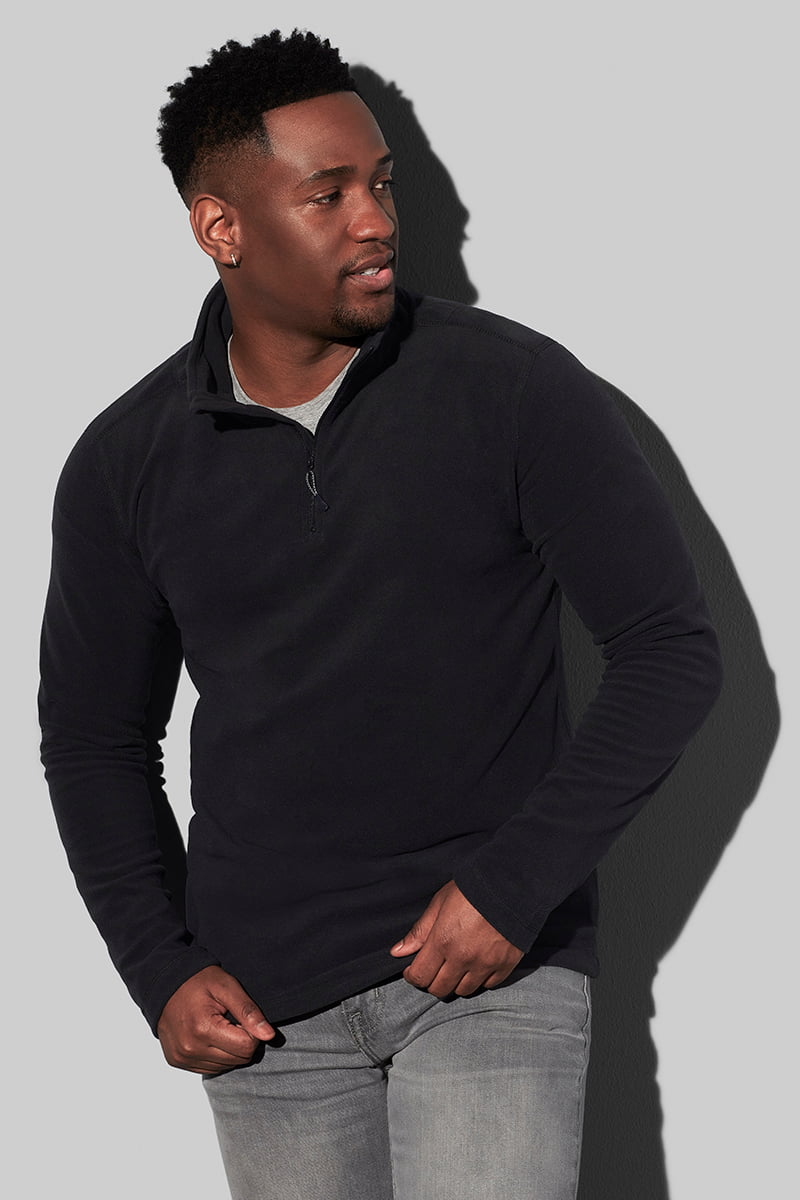 Fleece Half-Zip - Fleece pullover with half-zip for men model 1