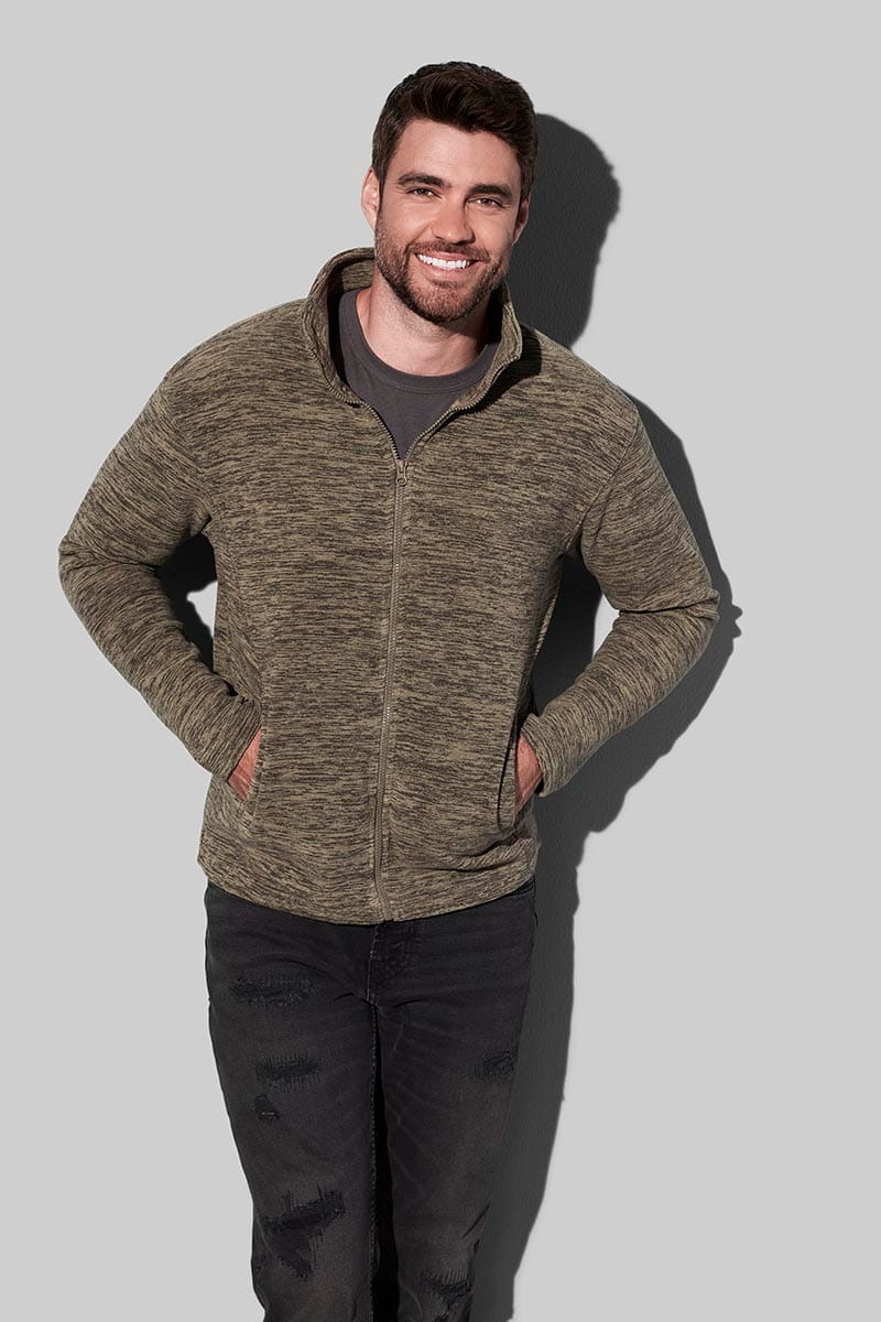 Melange Fleece Jacket - Fleece jacket for men model 1