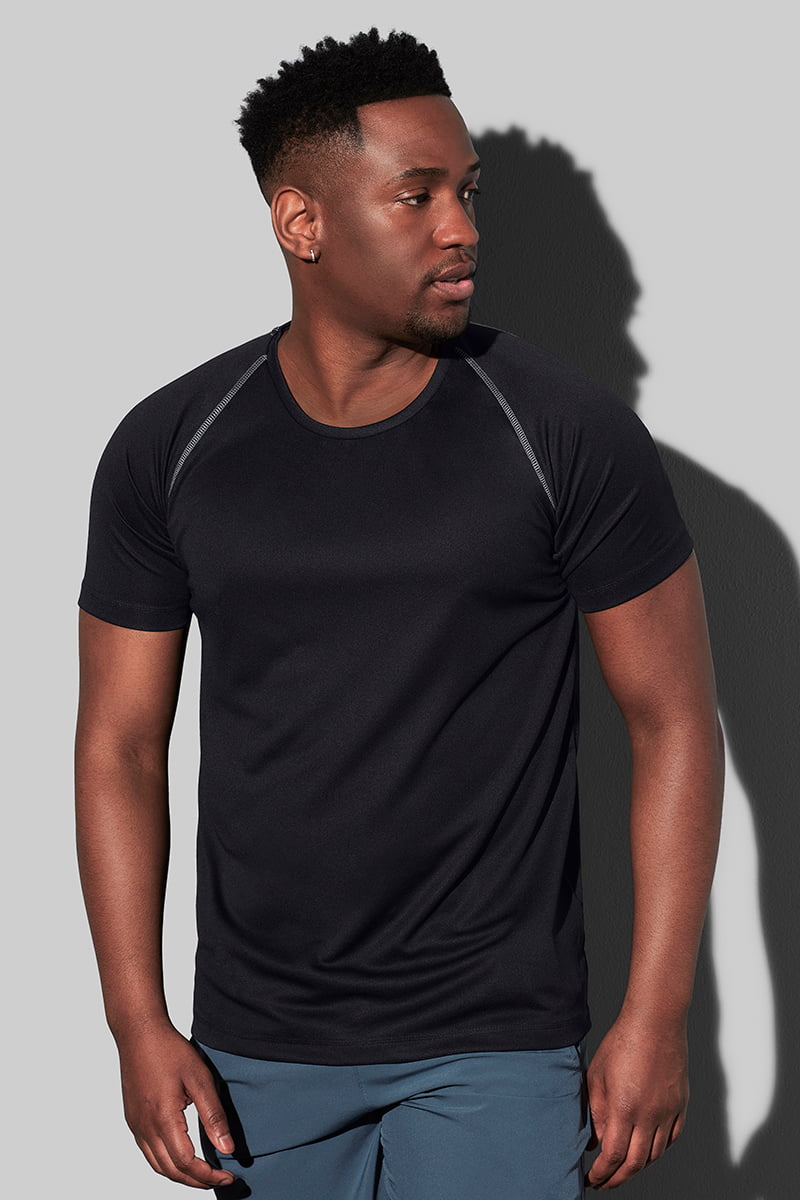 Active 140 Team Raglan - Camiseta con cuello redondo para hombres model 1