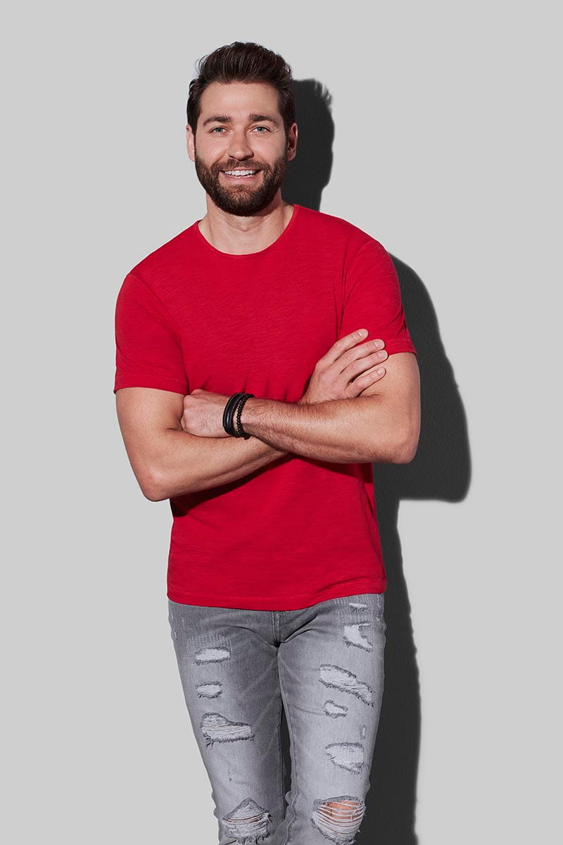 Shawn Slub Crew Neck - T-shirt con girocollo da uomo model 1