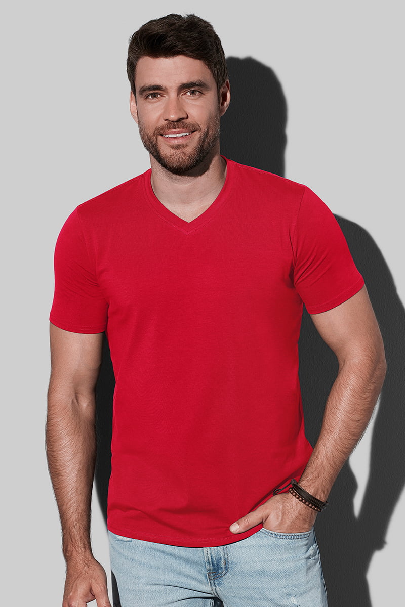 Clive V-neck - T-shirt V-neck dla mężczyzn model 1